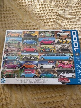 Volkswagen 'VW Gone Places' 1000-Piece Jigsaw Puzzle - Colorful Beetle Collage